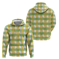 Aloha Hawaii Ilima Maile Lei Hoodie Palaka Inspired Hawaiian-plaid White