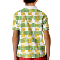 Aloha Hawaii Ilima Maile Lei Kid Polo Shirt Palaka Inspired Hawaiian-plaid White