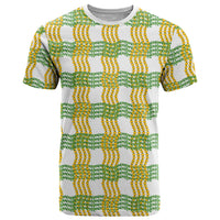 Aloha Hawaii Ilima Maile Lei T Shirt Palaka Inspired Hawaiian-plaid White