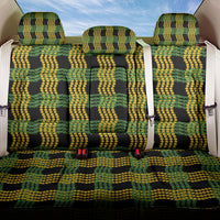 Aloha Hawaii Ilima Maile Lei Back Car Seat Cover Palaka Inspired Hawaiian-plaid Black