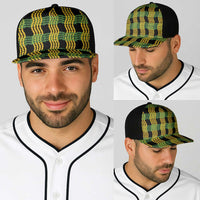 Aloha Hawaii Ilima Maile Lei Baseball Net Cap Palaka Inspired Hawaiian-plaid Black