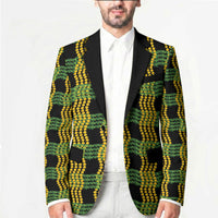 Aloha Hawaii Ilima Maile Lei Blazer Palaka Inspired Hawaiian-plaid Black