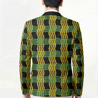 Aloha Hawaii Ilima Maile Lei Blazer Palaka Inspired Hawaiian-plaid Black