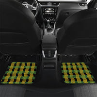 Aloha Hawaii Ilima Maile Lei Car Mats Palaka Inspired Hawaiian-plaid Black