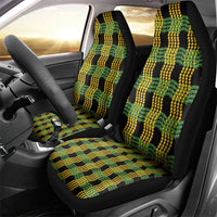 Aloha Hawaii Ilima Maile Lei Car Seat Cover Palaka Inspired Hawaiian-plaid Black