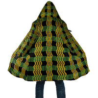 Aloha Hawaii Ilima Maile Lei Cloak Palaka Inspired Hawaiian-plaid Black