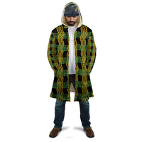 Aloha Hawaii Ilima Maile Lei Cloak Palaka Inspired Hawaiian-plaid Black