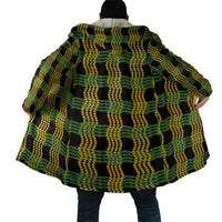 Aloha Hawaii Ilima Maile Lei Cloak Palaka Inspired Hawaiian-plaid Black
