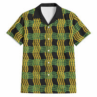 Aloha Hawaii Ilima Maile Lei Hawaiian Shirt Palaka Inspired Hawaiian-plaid Black