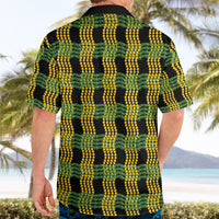Aloha Hawaii Ilima Maile Lei Hawaiian Shirt Palaka Inspired Hawaiian-plaid Black