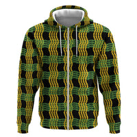 Aloha Hawaii Ilima Maile Lei Hoodie Palaka Inspired Hawaiian-plaid Black