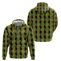Aloha Hawaii Ilima Maile Lei Hoodie Palaka Inspired Hawaiian-plaid Black