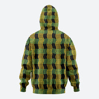 Aloha Hawaii Ilima Maile Lei Hoodie Palaka Inspired Hawaiian-plaid Black