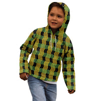 Aloha Hawaii Ilima Maile Lei Kid Hoodie Palaka Inspired Hawaiian-plaid Black