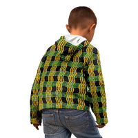 Aloha Hawaii Ilima Maile Lei Kid Hoodie Palaka Inspired Hawaiian-plaid Black