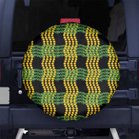 Aloha Hawaii Ilima Maile Lei Spare Tire Cover Palaka Inspired Hawaiian-plaid Black