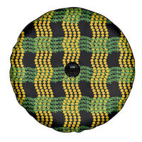 Aloha Hawaii Ilima Maile Lei Spare Tire Cover Palaka Inspired Hawaiian-plaid Black