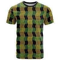 Aloha Hawaii Ilima Maile Lei T Shirt Palaka Inspired Hawaiian-plaid Black