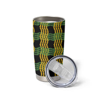 Aloha Hawaii Ilima Maile Lei Tumbler Cup Palaka Inspired Hawaiian-plaid Black