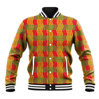 Aloha Hawaii Ilima Maile Lei Baseball Jacket Palaka Inspired Hawaiian-plaid Red