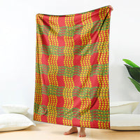 Aloha Hawaii Ilima Maile Lei Blanket Palaka Inspired Hawaiian-plaid Red