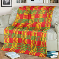 Aloha Hawaii Ilima Maile Lei Blanket Palaka Inspired Hawaiian-plaid Red