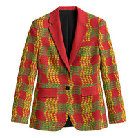 Aloha Hawaii Ilima Maile Lei Blazer Palaka Inspired Hawaiian-plaid Red