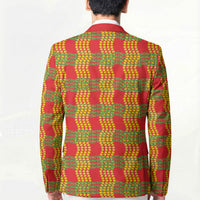 Aloha Hawaii Ilima Maile Lei Blazer Palaka Inspired Hawaiian-plaid Red
