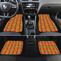 Aloha Hawaii Ilima Maile Lei Car Mats Palaka Inspired Hawaiian-plaid Red