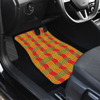 Aloha Hawaii Ilima Maile Lei Car Mats Palaka Inspired Hawaiian-plaid Red