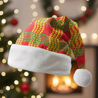Aloha Hawaii Ilima Maile Lei Christmas Santa Hat Palaka Inspired Hawaiian-plaid Red