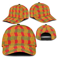 Aloha Hawaii Ilima Maile Lei Classic Cap Palaka Inspired Hawaiian-plaid Red