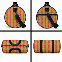 Aloha Hawaii Ilima Maile Lei Duffle Bag Palaka Inspired Hawaiian-plaid Red