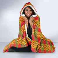 Aloha Hawaii Ilima Maile Lei Hooded Blanket Palaka Inspired Hawaiian-plaid Red