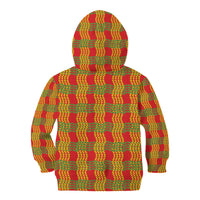 Aloha Hawaii Ilima Maile Lei Kid Hoodie Palaka Inspired Hawaiian-plaid Red