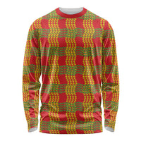 Aloha Hawaii Ilima Maile Lei Long Sleeve Shirt Palaka Inspired Hawaiian-plaid Red