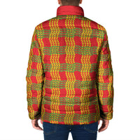 Aloha Hawaii Ilima Maile Lei Padded Jacket Palaka Inspired Hawaiian-plaid Red