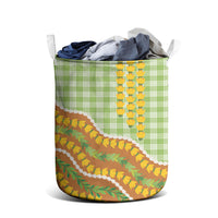 Hawaii Leis Palaka Motifs Laundry Basket Pikake Pakalana Maile Ilima Kakau Style