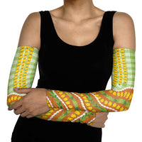 Hawaii Leis Palaka Motifs Arm Sleeves Pikake Pakalana Maile Ilima Kakau Style