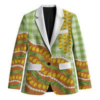 Hawaii Leis Palaka Motifs Blazer Pikake Pakalana Maile Ilima Kakau Style