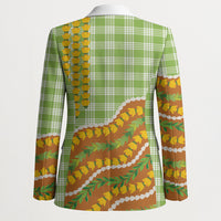 Hawaii Leis Palaka Motifs Blazer Pikake Pakalana Maile Ilima Kakau Style