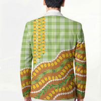 Hawaii Leis Palaka Motifs Blazer Pikake Pakalana Maile Ilima Kakau Style