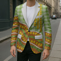 Hawaii Leis Palaka Motifs Blazer Pikake Pakalana Maile Ilima Kakau Style