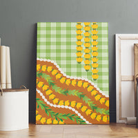 Hawaii Leis Palaka Motifs Canvas Wall Art Pikake Pakalana Maile Ilima Kakau Style