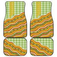Hawaii Leis Palaka Motifs Car Mats Pikake Pakalana Maile Ilima Kakau Style