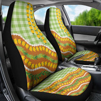 Hawaii Leis Palaka Motifs Car Seat Cover Pikake Pakalana Maile Ilima Kakau Style