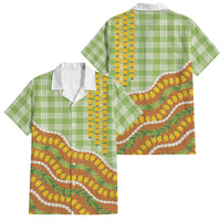 Hawaii Leis Palaka Motifs Family Matching Long Sleeve Bodycon Dress and Hawaiian Shirt Pikake Pakalana Maile Ilima Kakau Style