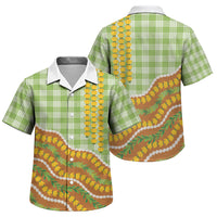 Hawaii Leis Palaka Motifs Family Matching Puletasi and Hawaiian Shirt Pikake Pakalana Maile Ilima Kakau Style