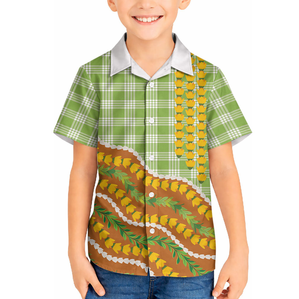 Hawaii Leis Palaka Motifs Hawaiian Shirt Pikake Pakalana Maile Ilima Kakau Style