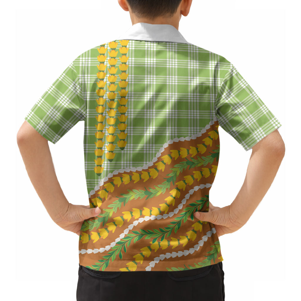 Hawaii Leis Palaka Motifs Hawaiian Shirt Pikake Pakalana Maile Ilima Kakau Style